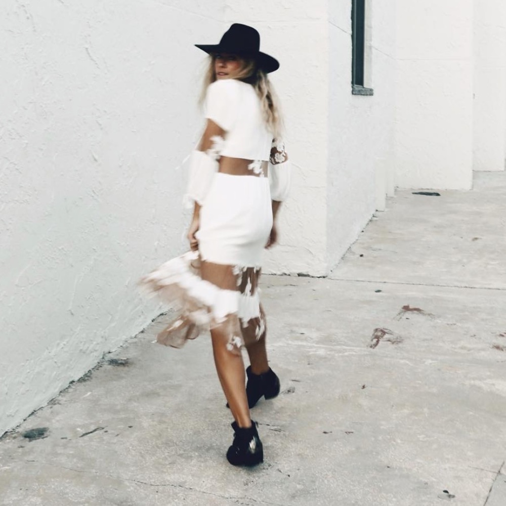 RARE For Love & Lemons Eva Midi Dress - Picture 6 of 13
